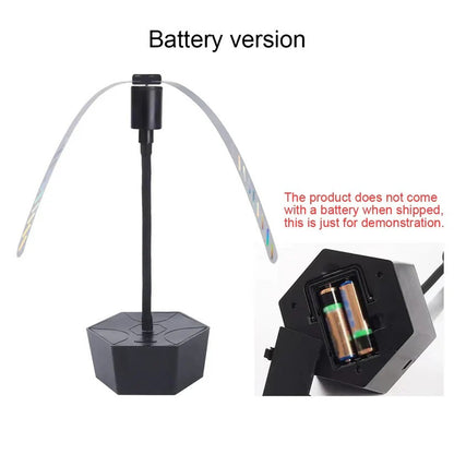 Fly Deterrent Fan with Rechargeable Battery and Soft Blades for Outdoor Tables