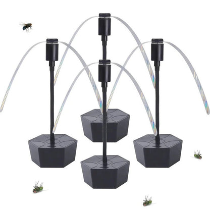 Fly Deterrent Fan with Rechargeable Battery and Soft Blades for Outdoor Tables