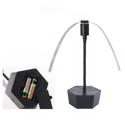 Fly Deterrent Fan with Rechargeable Battery and Soft Blades for Outdoor Tables