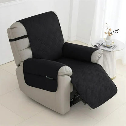 Quilted Recliner Slipcover with Water Resistant Coating and Diamond Pattern, Machine Washable