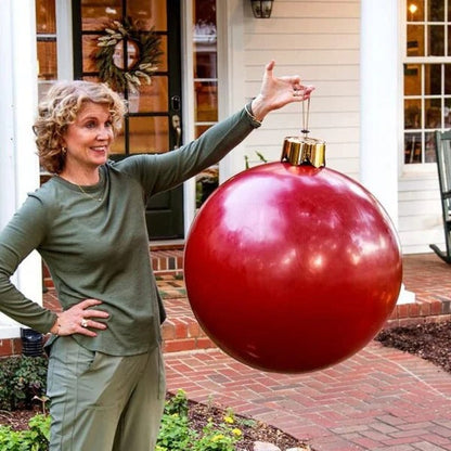 Inflatable Sphere for Seasonal Yard Displays with Mounting Hardware and Rope