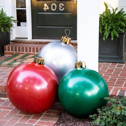 Inflatable Sphere for Seasonal Yard Displays with Mounting Hardware and Rope