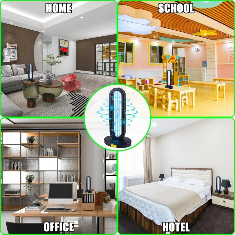UV Sterilization Lamp with Remote Control for 400 Square Foot Coverage