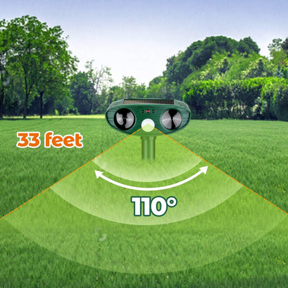 Motion Activated Woodpecker Deterrent with Solar Charging and 33ft Detection