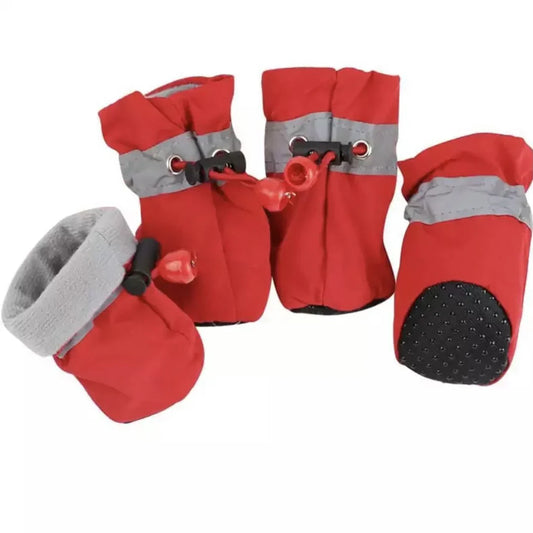 Dog Winter Boots with Anti-Slip Sole and Water Resistant Material