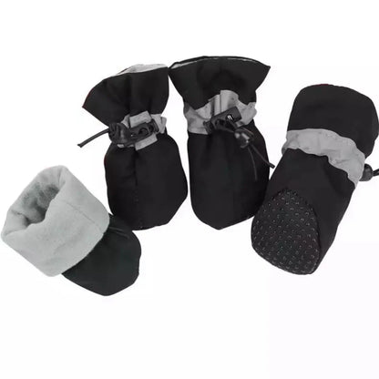 Dog Winter Boots with Anti-Slip Sole and Water Resistant Material