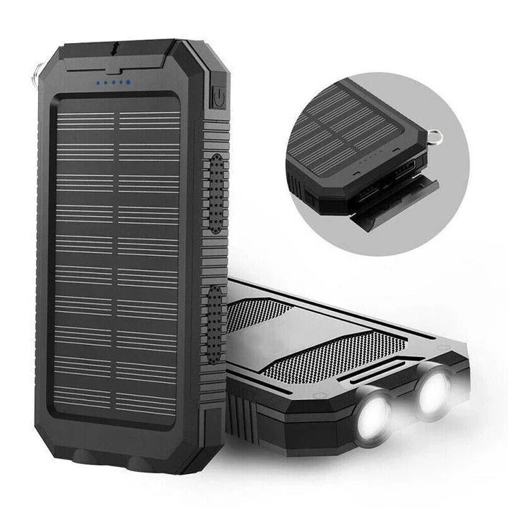 Solar Power Bank 30000mAh with Multiple USB Ports and Dual Charging