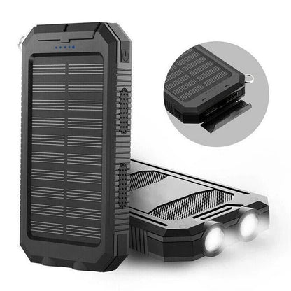 Solar Power Bank 30000mAh with Multiple USB Ports and Dual Charging