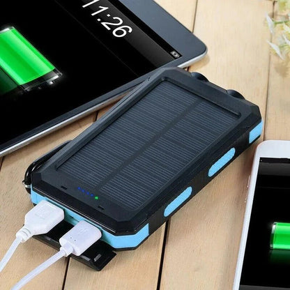 Solar Power Bank 30000mAh with Multiple USB Ports and Dual Charging