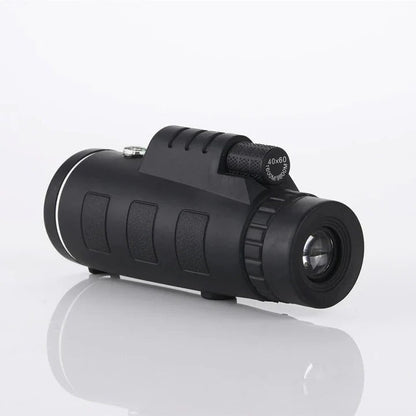 10X Magnification Monocular with Built in Compass and Phone Clip, Tripod Included