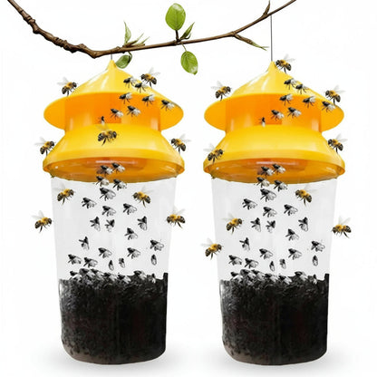 Hanging Fly Trap with Reusable Design and Bait Options for Gardens