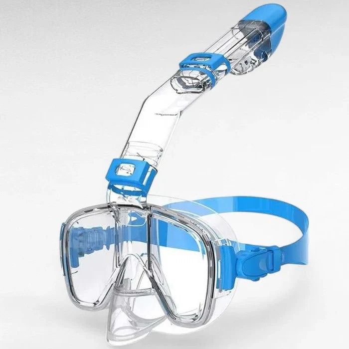 Panoramic Snorkeling Mask with Dry Top Tube and Fog Resistant Lens