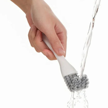Grill Grate Brush with Hooked Scraper and Rounded Bristles