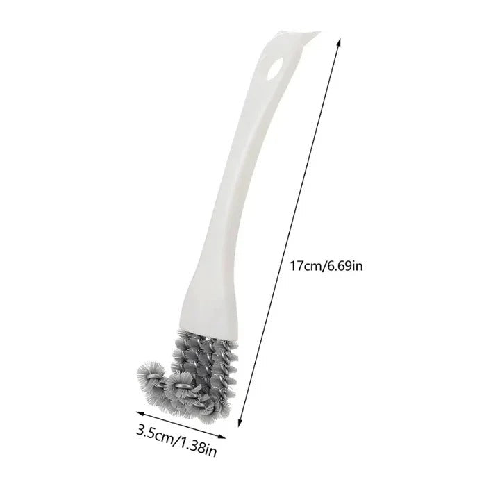 Grill Grate Brush with Hooked Scraper and Rounded Bristles