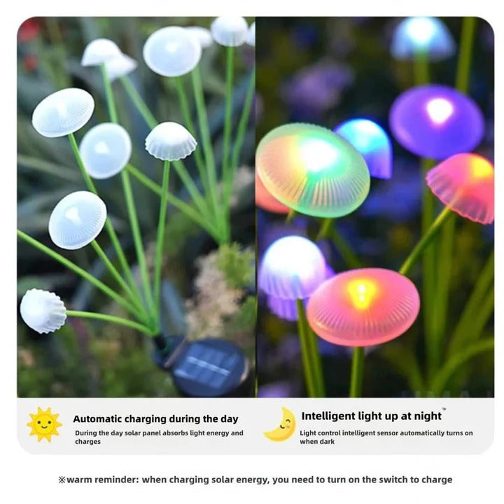 Jellyfish Solar Garden Light with 10 Color Changing LEDs and Auto Sensor