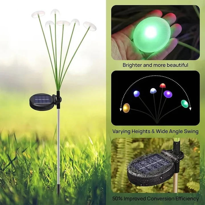 Jellyfish Solar Garden Light with 10 Color Changing LEDs and Auto Sensor