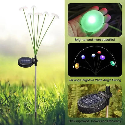 Jellyfish Solar Garden Light with 10 Color Changing LEDs and Auto Sensor