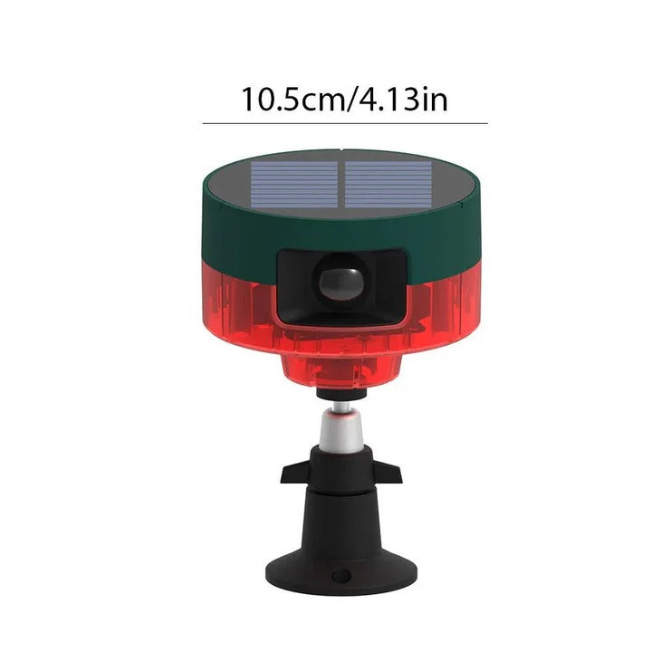 Motion Sensor Pest Deterrent with Solar Panel and LED Flash, 360 Degree Coverage