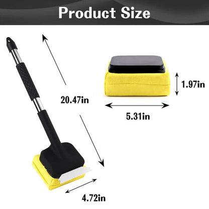 Steam Grill Brush with Stainless Steel Scraper and Replaceable Cloth Head