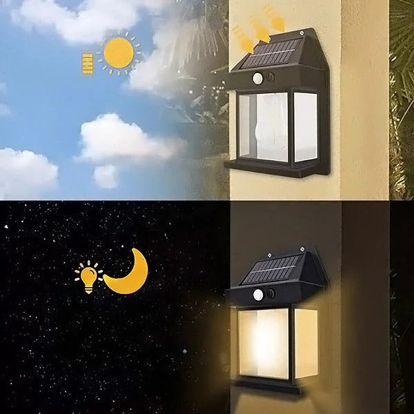 Motion Sensor Outdoor Solar Light with Warm White LED and Auto On Off Function
