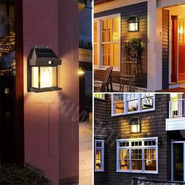 Motion Sensor Outdoor Solar Light with Warm White LED and Auto On Off Function