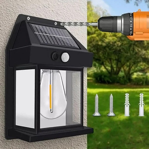 Motion Sensor Outdoor Solar Light with Warm White LED and Auto On Off Function
