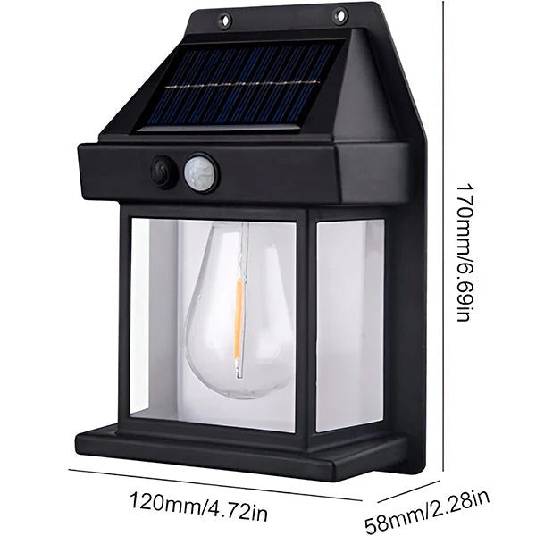 Motion Sensor Outdoor Solar Light with Warm White LED and Auto On Off Function