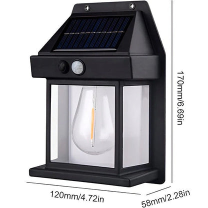 Motion Sensor Outdoor Solar Light with Warm White LED and Auto On Off Function