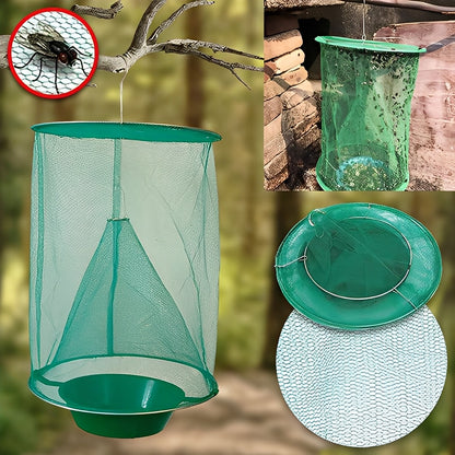 Hanging Fly Trap with Bait Attraction and Washable Container