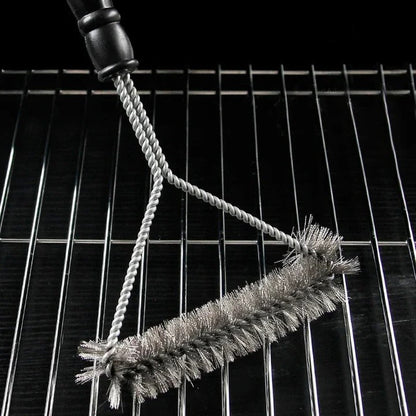 Grill Grate Scrubber with Extended Handle and Stainless Steel Bristles