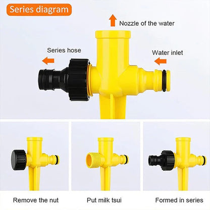 Rotating Garden Sprinkler with Adjustable Spray and Full Circle Coverage
