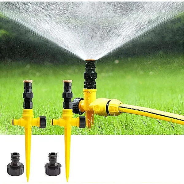 Rotating Garden Sprinkler with Adjustable Spray and Full Circle Coverage
