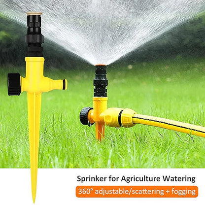 Rotating Garden Sprinkler with Adjustable Spray and Full Circle Coverage