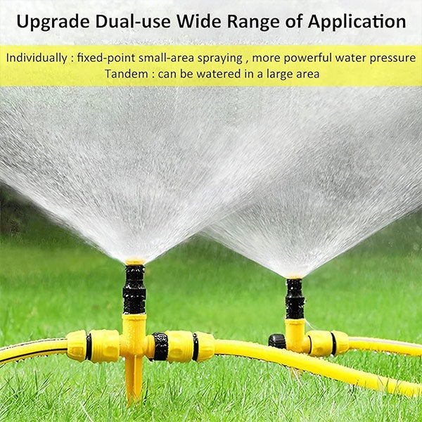 Rotating Garden Sprinkler with Adjustable Spray and Full Circle Coverage