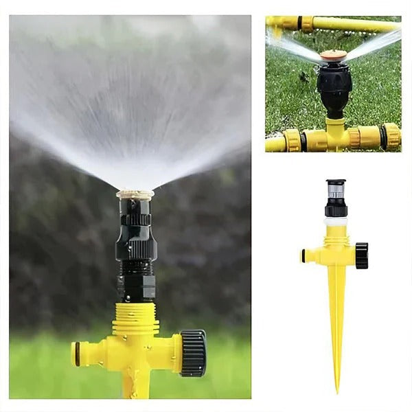 Rotating Garden Sprinkler with Adjustable Spray and Full Circle Coverage