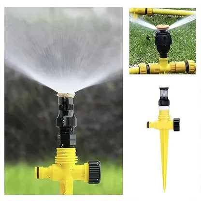 Rotating Garden Sprinkler with Adjustable Spray and Full Circle Coverage