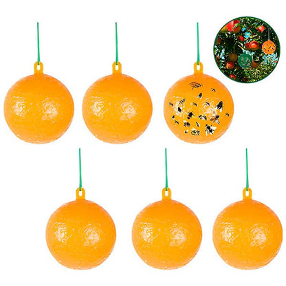 Adhesive Fly Trap for Outdoor Gardens and Patios, Set of 6