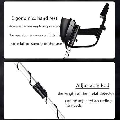 Ground Search Metal Detector with Pointer Meter and Adjustable Stem