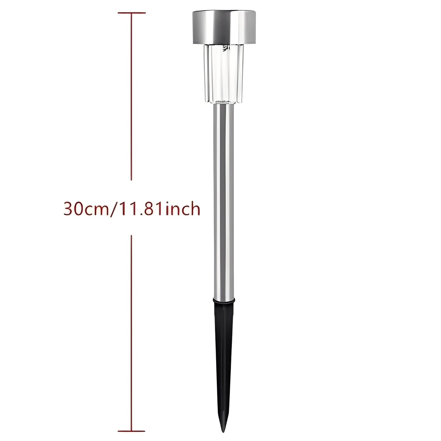Solar Pathway Lights with Automatic Sensor and Stainless Steel Stakes, Set of 10