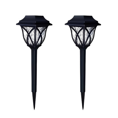 LED Solar Pathway Lights with Automatic Dusk Sensor, Set of 2