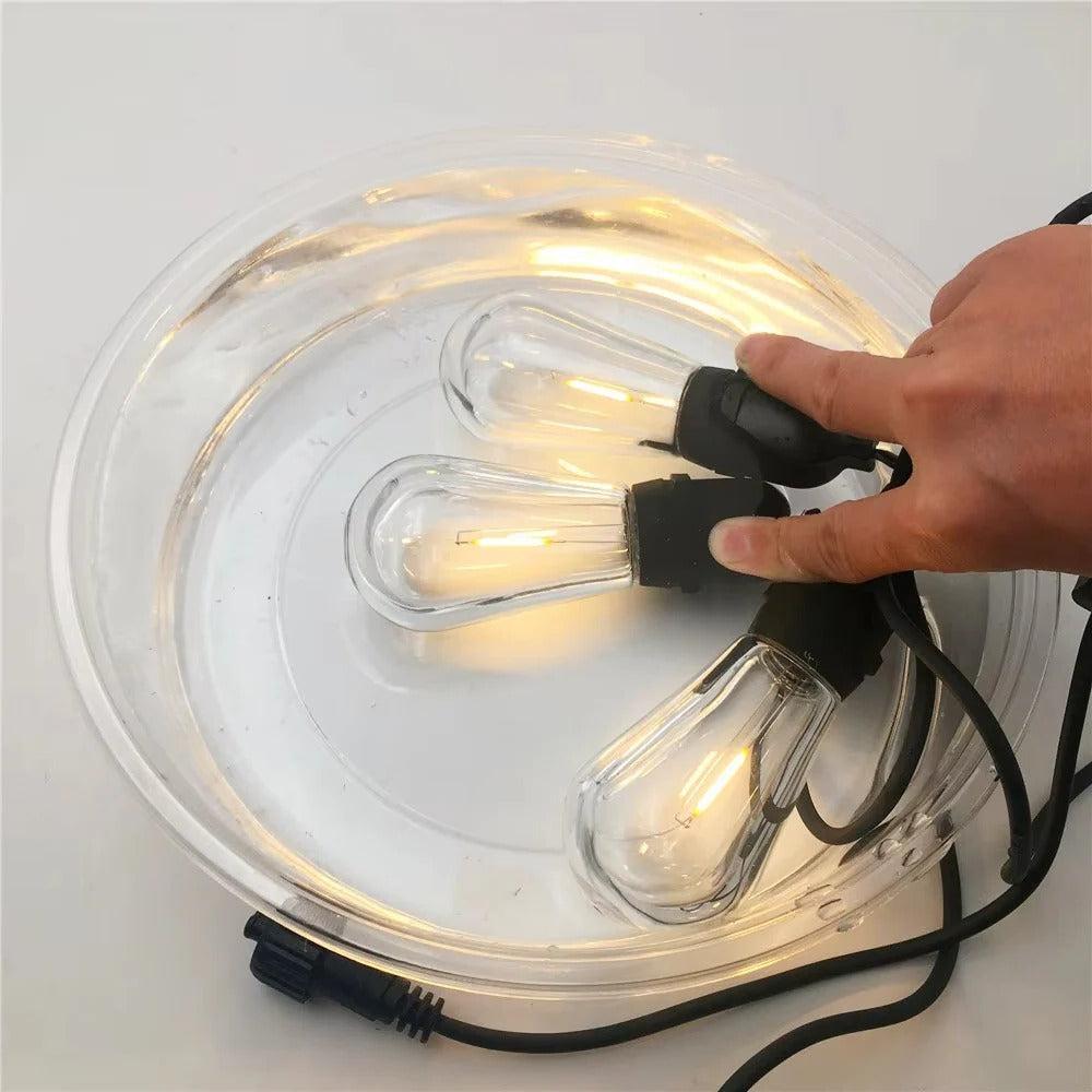 LED String Lights for Outdoor Patios with 10 Edison Bulbs, 20ft