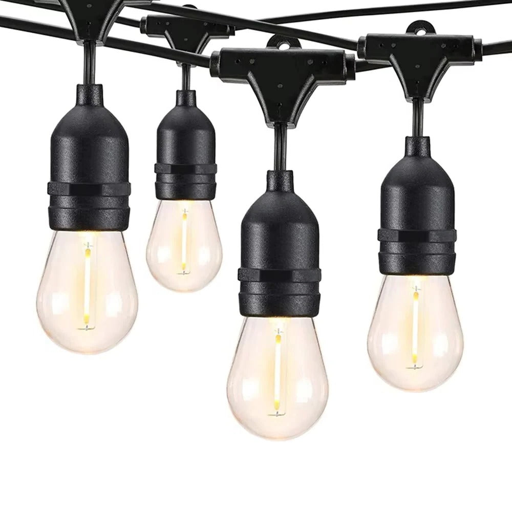LED String Lights for Outdoor Patios with 10 Edison Bulbs, 20ft
