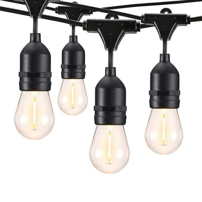 LED String Lights for Outdoor Patios with 10 Edison Bulbs, 20ft