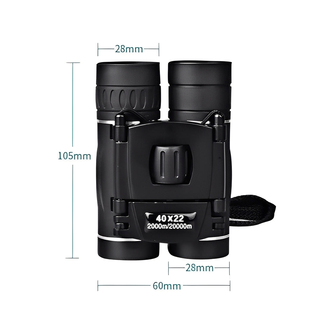 40x22 Magnification Binoculars with Coated Lenses and Carrying Pouch