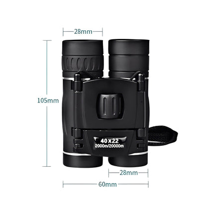 40x22 Magnification Binoculars with Coated Lenses and Carrying Pouch