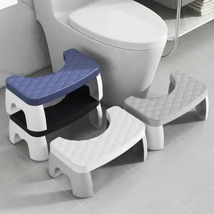 Toilet Squat Stool with Adjustable Height and Textured Grip Surface