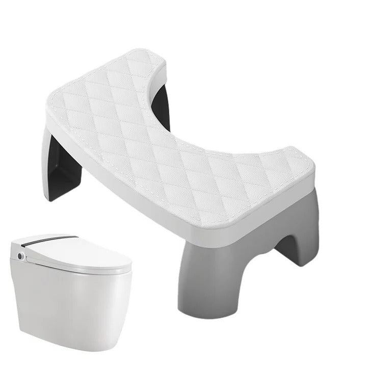 Toilet Squat Stool with Adjustable Height and Textured Grip Surface