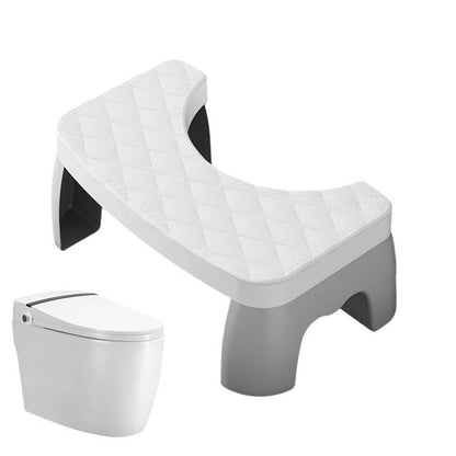 Toilet Squat Stool with Adjustable Height and Textured Grip Surface