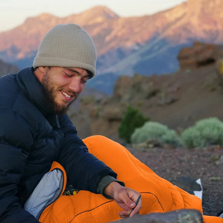 Convertible Sleeping Bag with Two Way Zipper and Water Resistant Nylon, Compression Storage