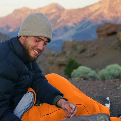 Convertible Sleeping Bag with Two Way Zipper and Water Resistant Nylon, Compression Storage